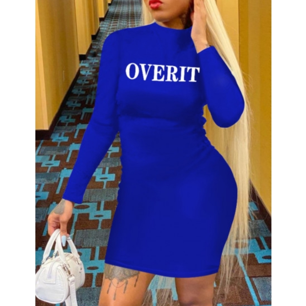 Trendy "OVER IT" Body Con Mini Dress